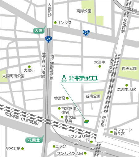 大阪本社地図
